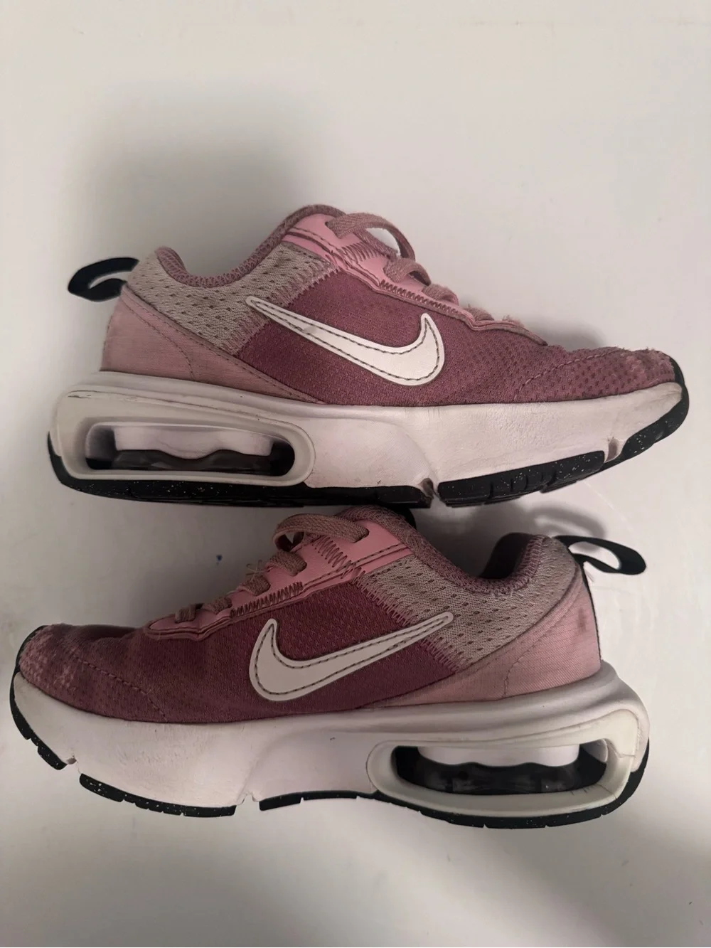 Nike Kids Pink and Black Slip-On Lace Sneakers